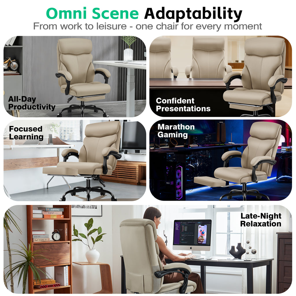 Dhole Executive Ergonomic Office Chair - High Back Mesh Desk Chair with Lumbar Support, 4D Armrests, Tilt Function & Breathable Mesh for Home Office (Black)