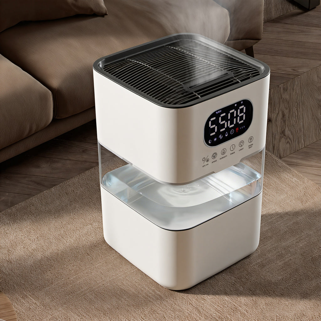 Dhole 8.5L Humidifiers with Warm Mist, Smart Humidifier with Auto Shut-Off, Customizable Humidity (40-90%), Quiet Operation for Whole Night Sleep