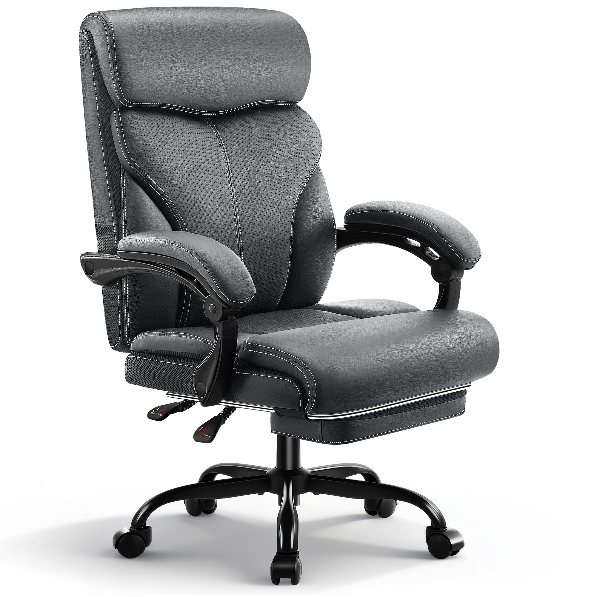 Dhole Executive Ergonomic Office Chair - High Back Mesh Desk Chair with Lumbar Support, 4D Armrests, Tilt Function & Breathable Mesh for Home Office (Black)