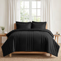Dhole 7-Piece Bed in Bag - Striped Comforter Sets, Pillowcases & Sheet Collection for Cozy Bedding Sets