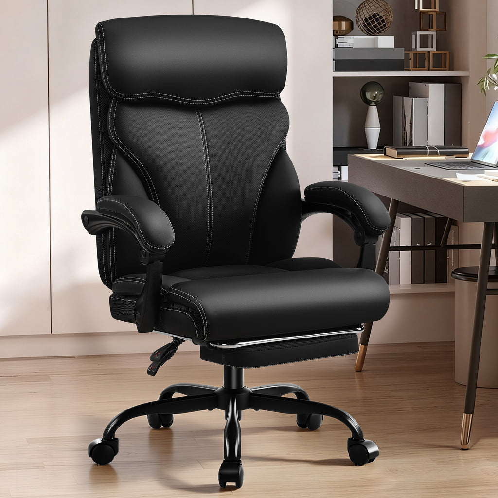 Dhole Executive Ergonomic Office Chair - High Back Mesh Desk Chair with Lumbar Support, 4D Armrests, Tilt Function & Breathable Mesh for Home Office (Black)
