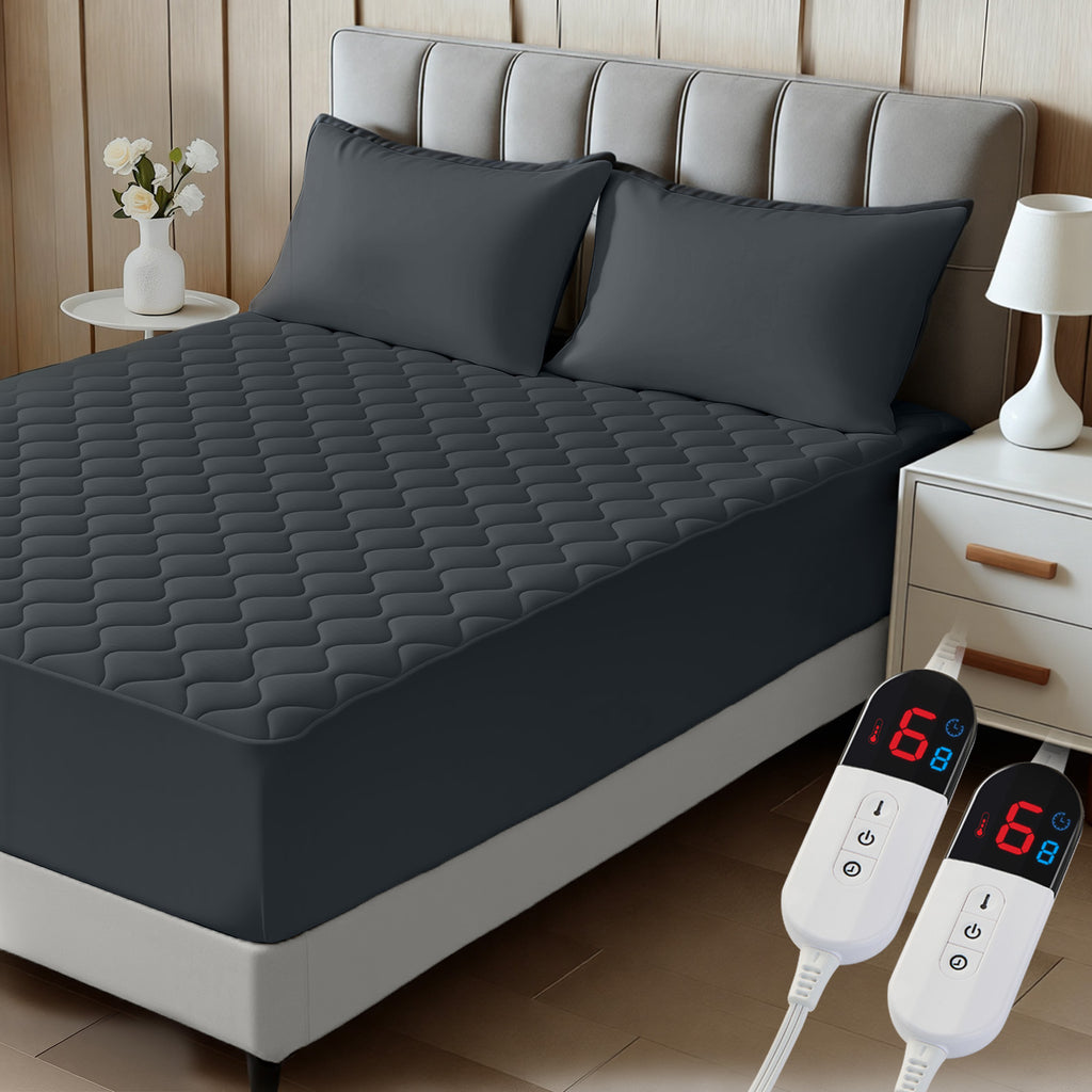 Dhole Electric Heated Mattress Pad Queen - 60"x80" ,Deep Pocket, 6 Heat Settings, Auto Shut Off 10 Hrs with Dual Controller, ETL Certified, Machine Washable, White