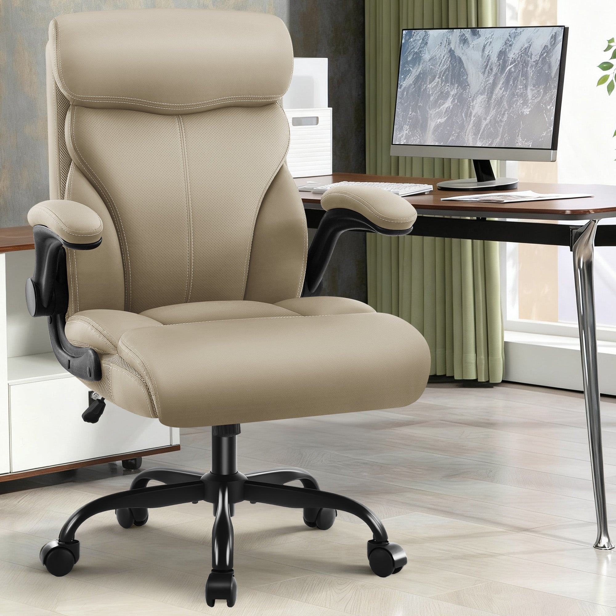Dhole Executive Ergonomic Office Chair - High Back Mesh Desk Chair with Lumbar Support, 4D Armrests, Tilt Function & Breathable Mesh for Home Office (Black)