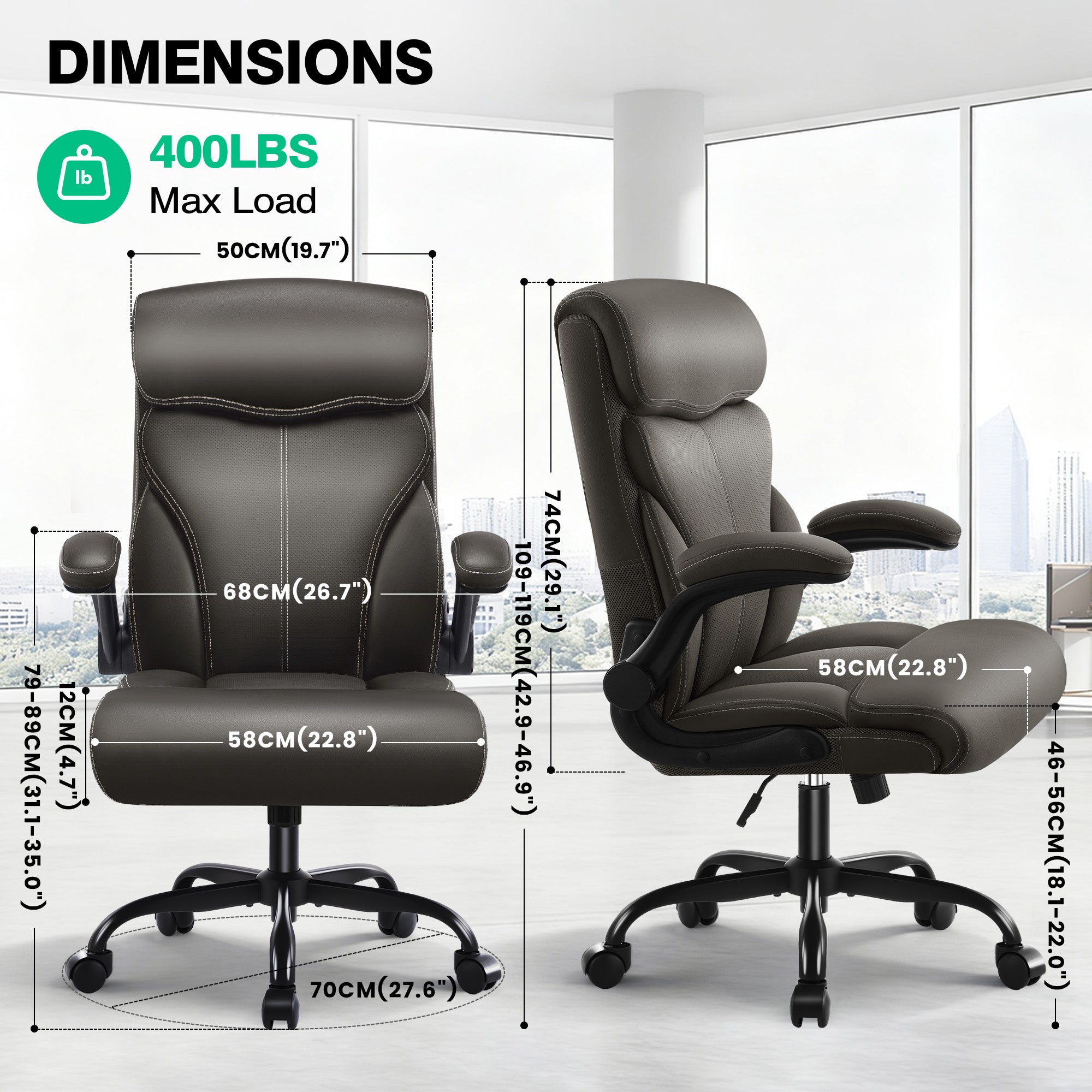 Dhole Executive Ergonomic Office Chair - High Back Mesh Desk Chair with Lumbar Support, 4D Armrests, Tilt Function & Breathable Mesh for Home Office (Black)