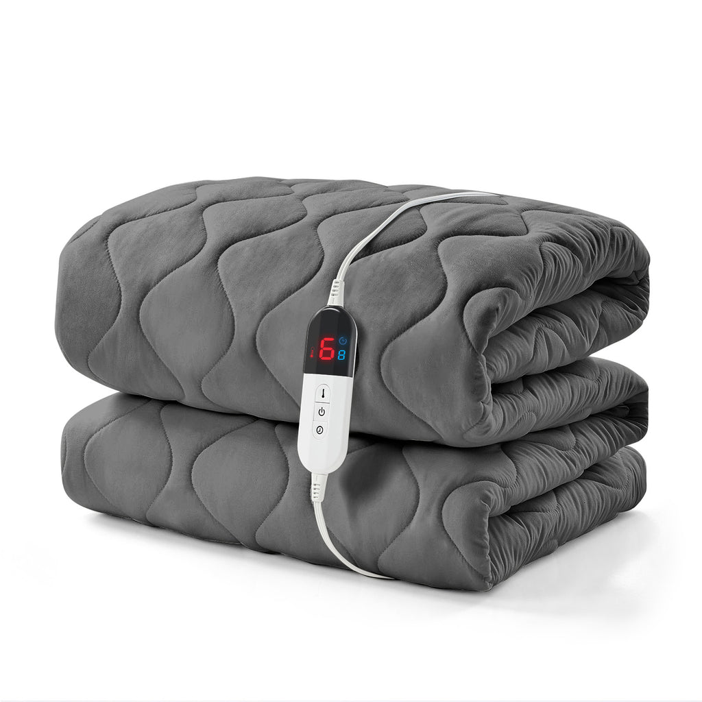 Dhole Electric Heated Mattress Pad Queen - 60"x80" ,Deep Pocket, 6 Heat Settings, Auto Shut Off 10 Hrs with Dual Controller, ETL Certified, Machine Washable, White