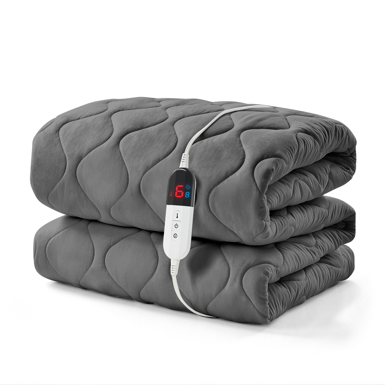 Dhole Electric Heated Mattress Pad Queen - 60"x80" ,Deep Pocket, 6 Heat Settings, Auto Shut Off 10 Hrs with Dual Controller, ETL Certified, Machine Washable, White