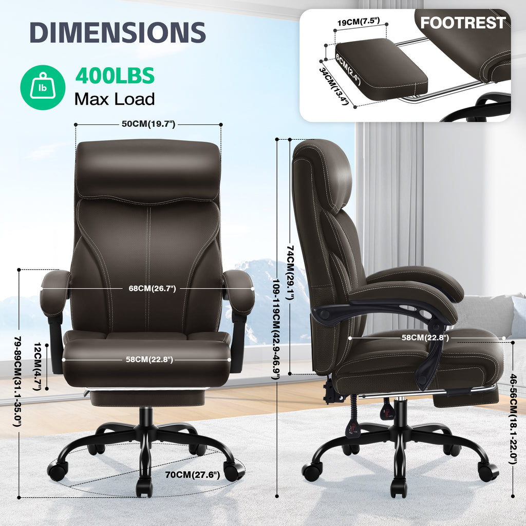 Dhole Executive Ergonomic Office Chair - High Back Mesh Desk Chair with Lumbar Support, 4D Armrests, Tilt Function & Breathable Mesh for Home Office (Black)