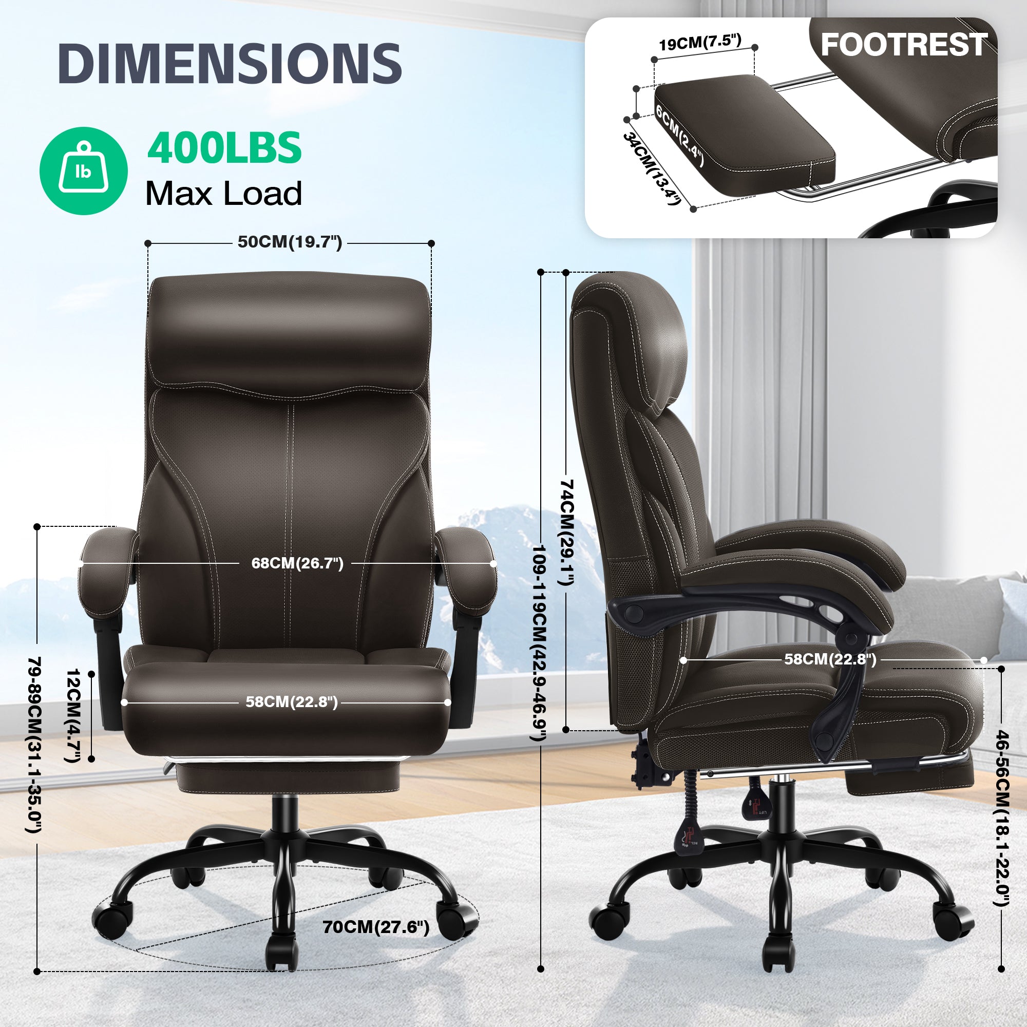 Dhole Executive Ergonomic Office Chair - High Back Mesh Desk Chair with Lumbar Support, 4D Armrests, Tilt Function & Breathable Mesh for Home Office (Black)