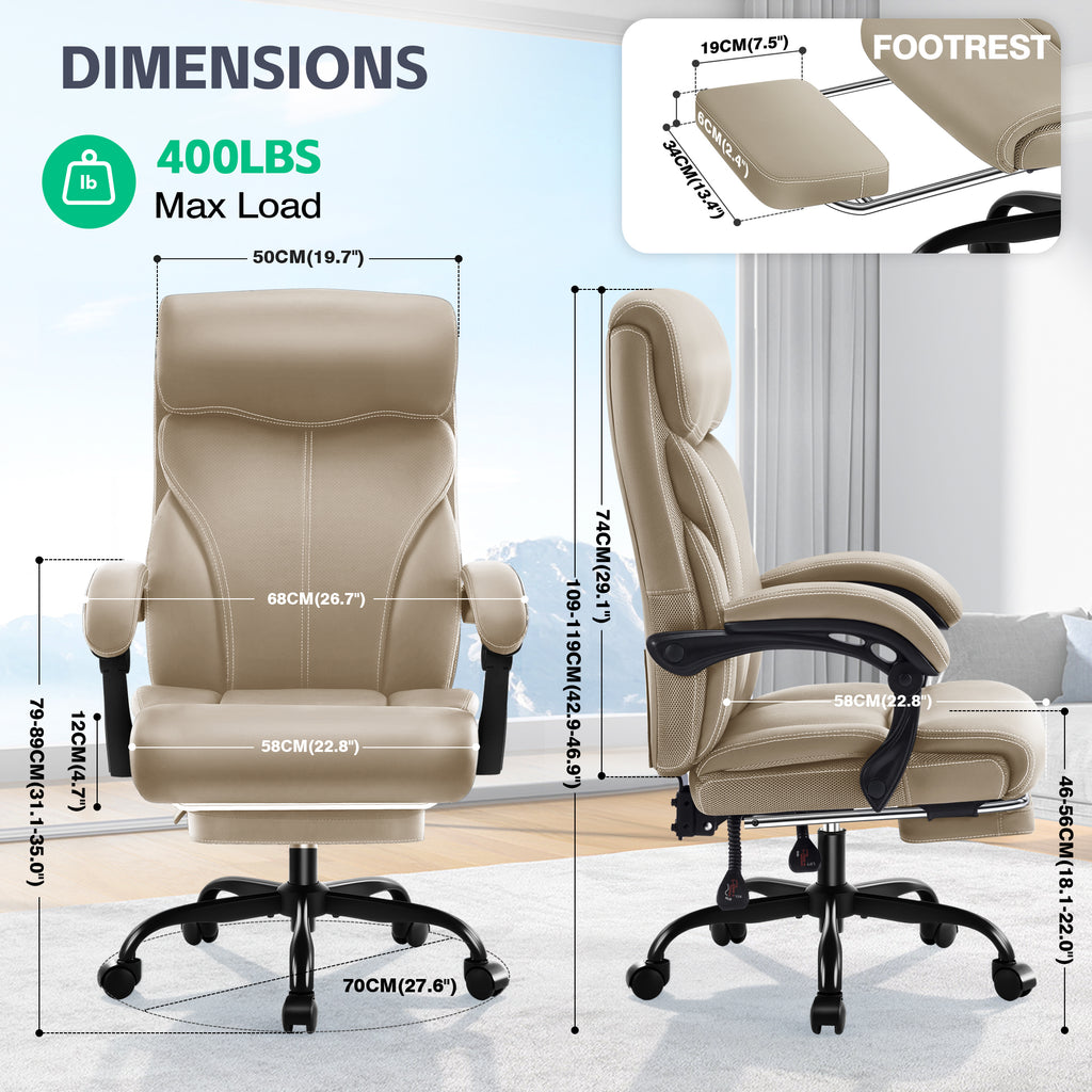 Dhole Executive Ergonomic Office Chair - High Back Mesh Desk Chair with Lumbar Support, 4D Armrests, Tilt Function & Breathable Mesh for Home Office (Black)