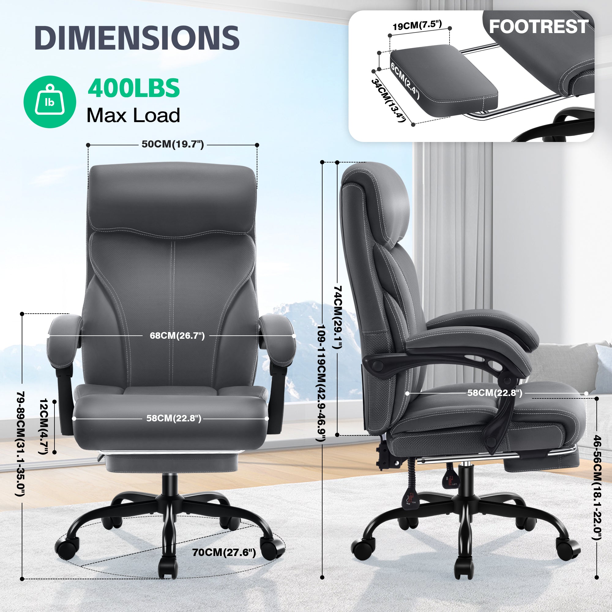Dhole Executive Ergonomic Office Chair - High Back Mesh Desk Chair with Lumbar Support, 4D Armrests, Tilt Function & Breathable Mesh for Home Office (Black)
