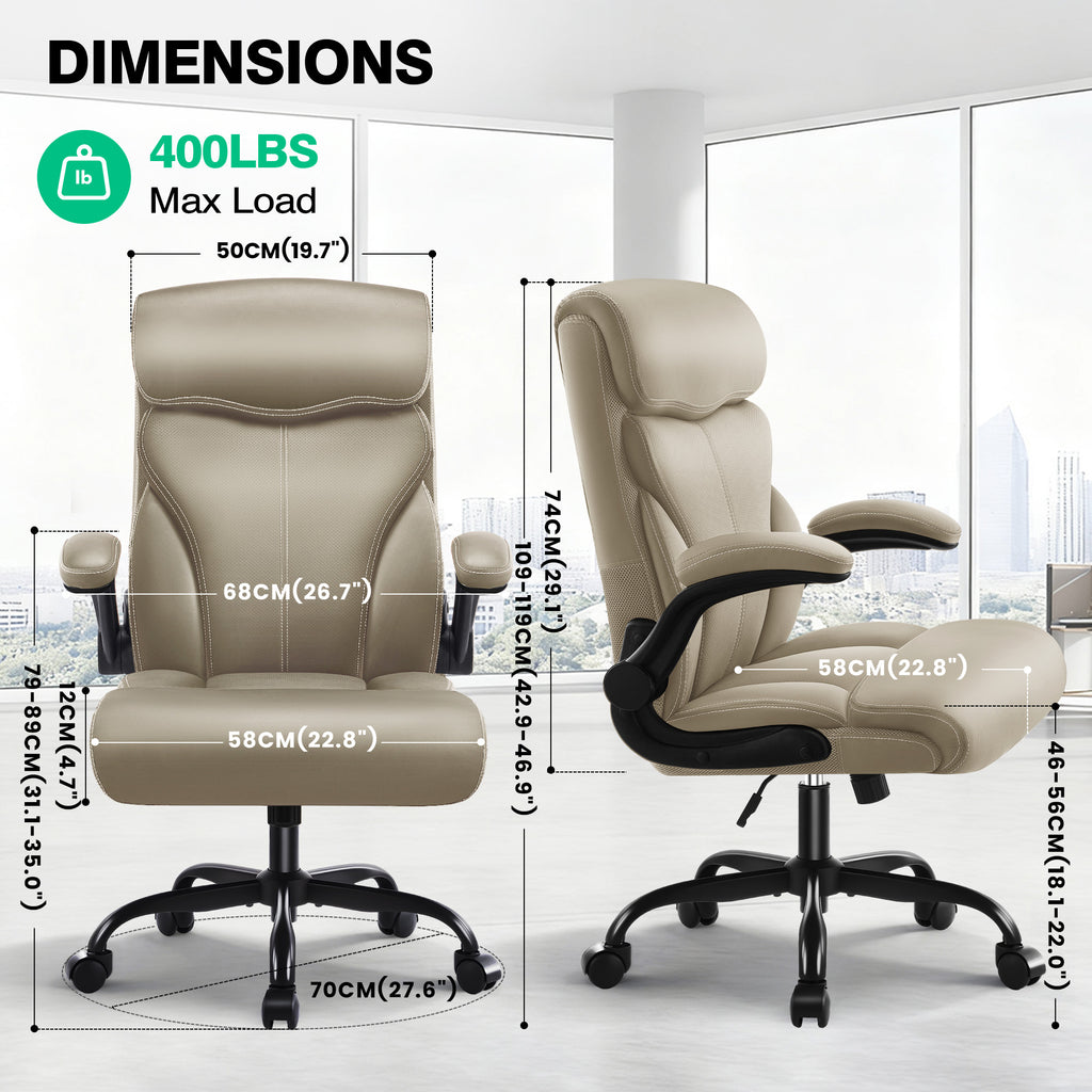 Dhole Executive Ergonomic Office Chair - High Back Mesh Desk Chair with Lumbar Support, 4D Armrests, Tilt Function & Breathable Mesh for Home Office (Black)