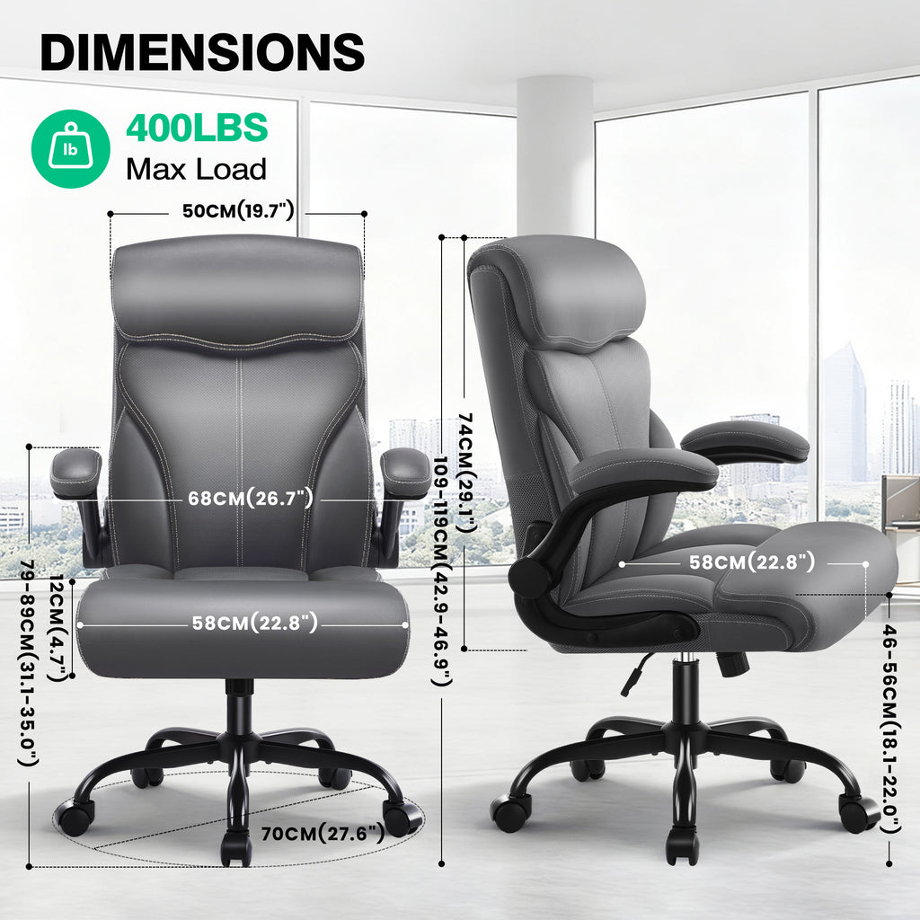 Dhole Executive Ergonomic Office Chair - High Back Mesh Desk Chair with Lumbar Support, 4D Armrests, Tilt Function & Breathable Mesh for Home Office (Black)
