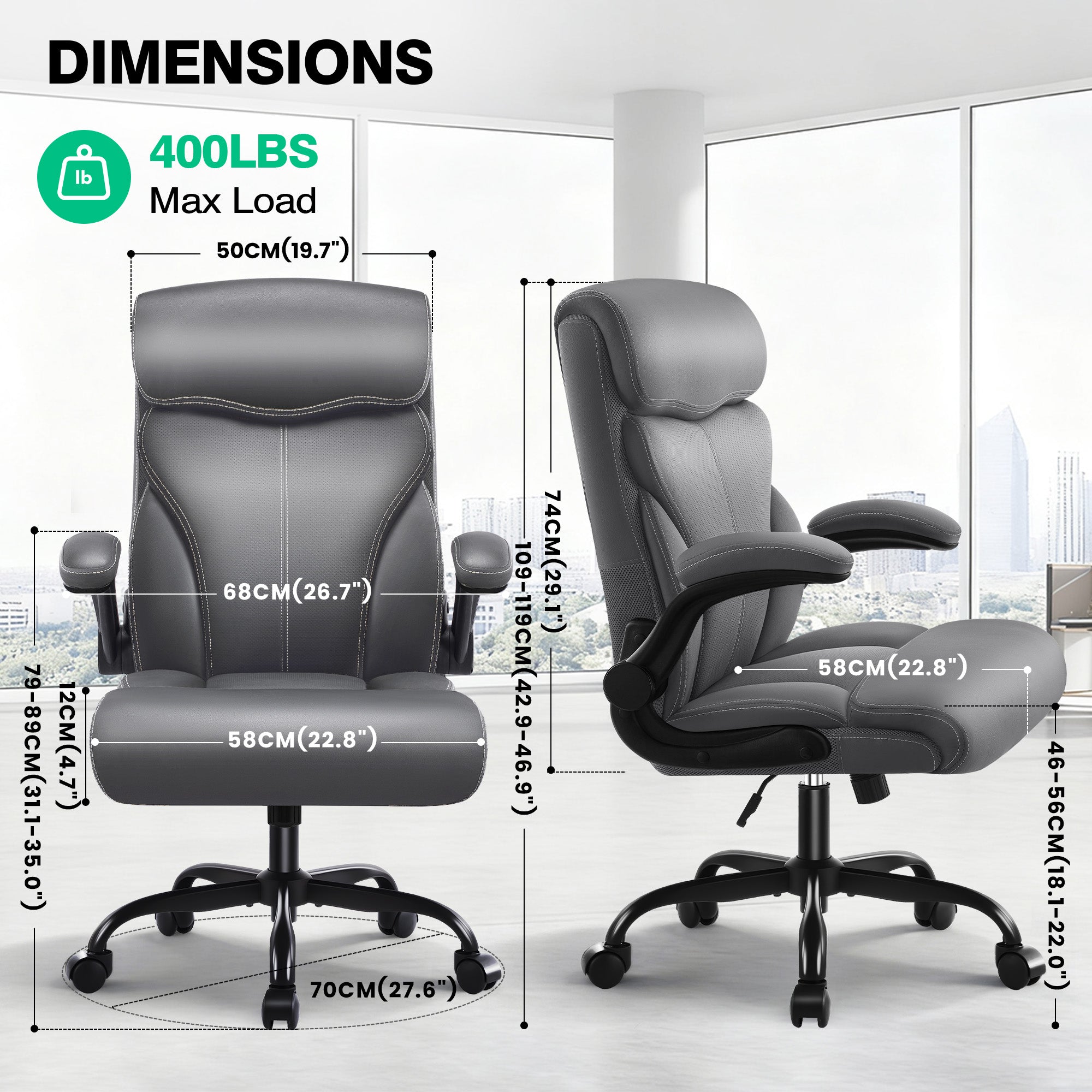 Dhole Executive Ergonomic Office Chair - High Back Mesh Desk Chair with Lumbar Support, 4D Armrests, Tilt Function & Breathable Mesh for Home Office (Black)