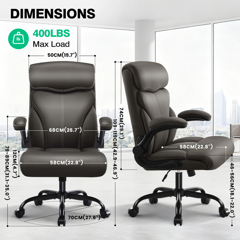 Dhole Executive Ergonomic Office Chair - High Back Mesh Desk Chair with Lumbar Support, 4D Armrests, Tilt Function & Breathable Mesh for Home Office (Black)
