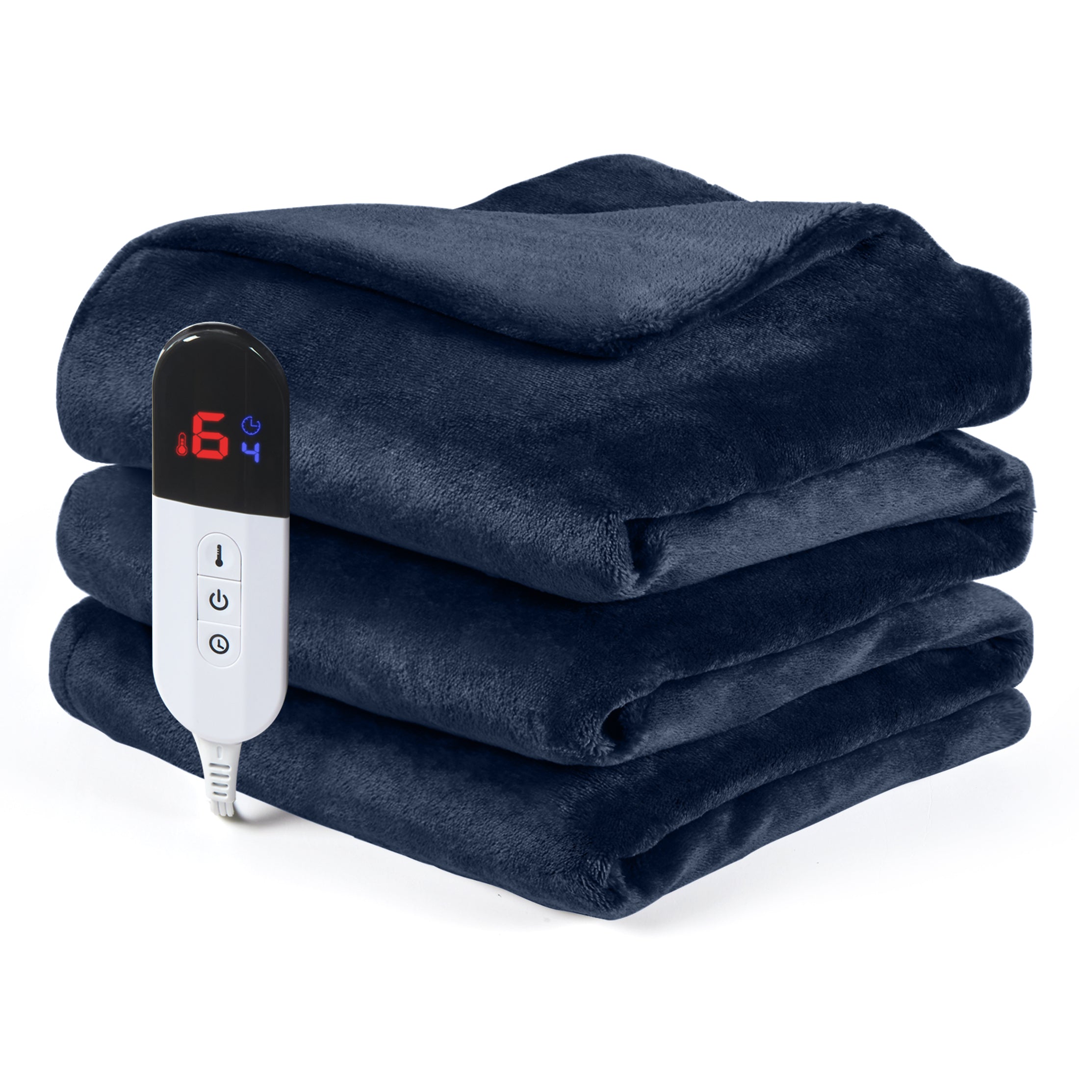 Dhole Electric Heated Blanket Throw - 50"x60" with 6 Heating Levels 4 Hours Auto Off Fast Heating Over-Heated Protection Ultra Soft Warm Flannel ETL Certified
