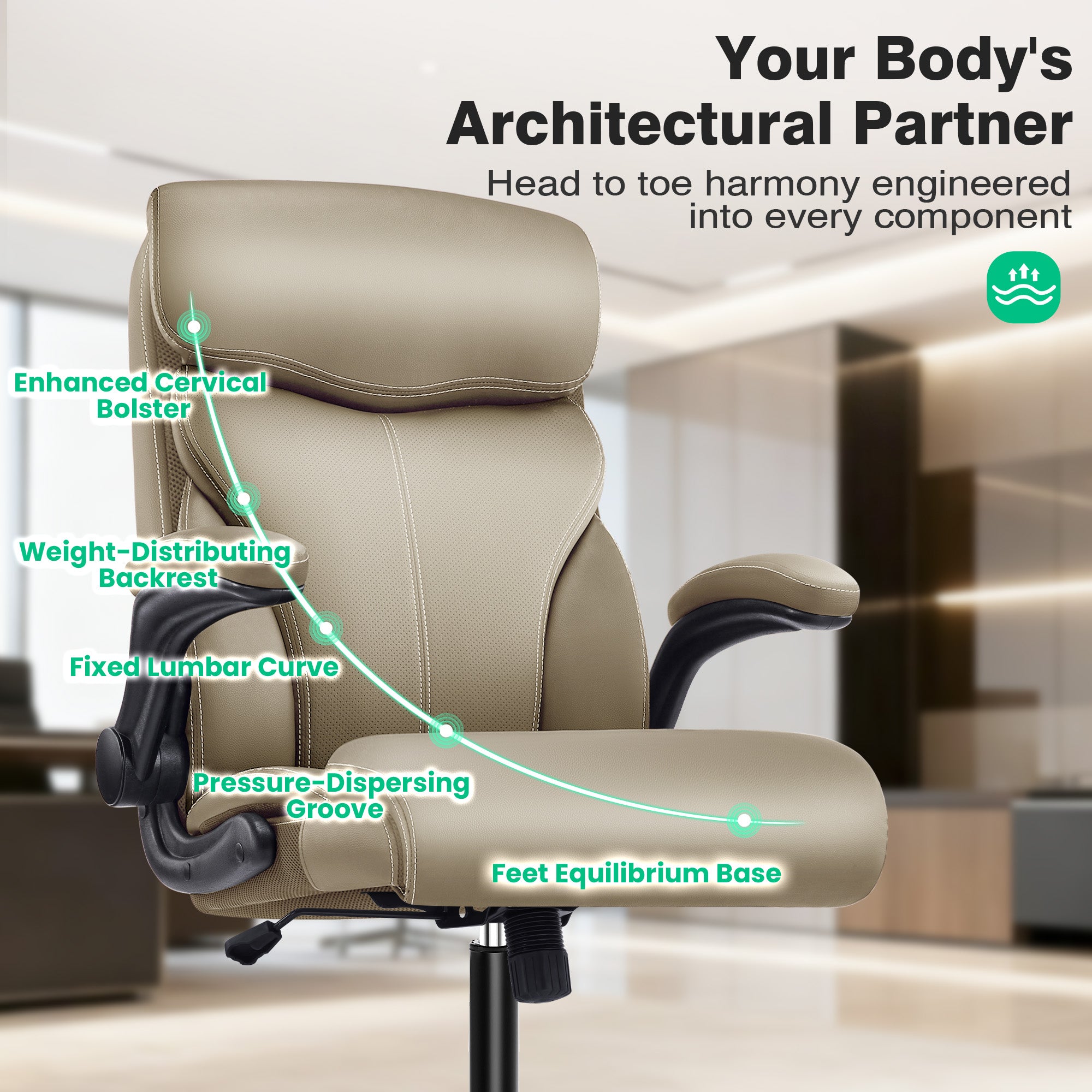 Dhole Executive Ergonomic Office Chair - High Back Mesh Desk Chair with Lumbar Support, 4D Armrests, Tilt Function & Breathable Mesh for Home Office (Black)