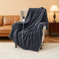 Dhole Electric Heated Blanket Checkered Fleece Throw 50x60 Inches Fast Heating Blanket 6 Heating Levels & 4 Hours Auto Off ETL Certification