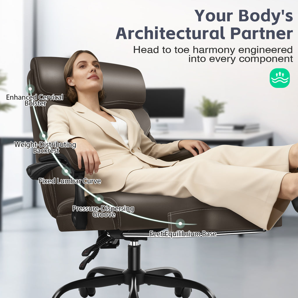 Dhole Executive Ergonomic Office Chair - High Back Mesh Desk Chair with Lumbar Support, 4D Armrests, Tilt Function & Breathable Mesh for Home Office (Black)