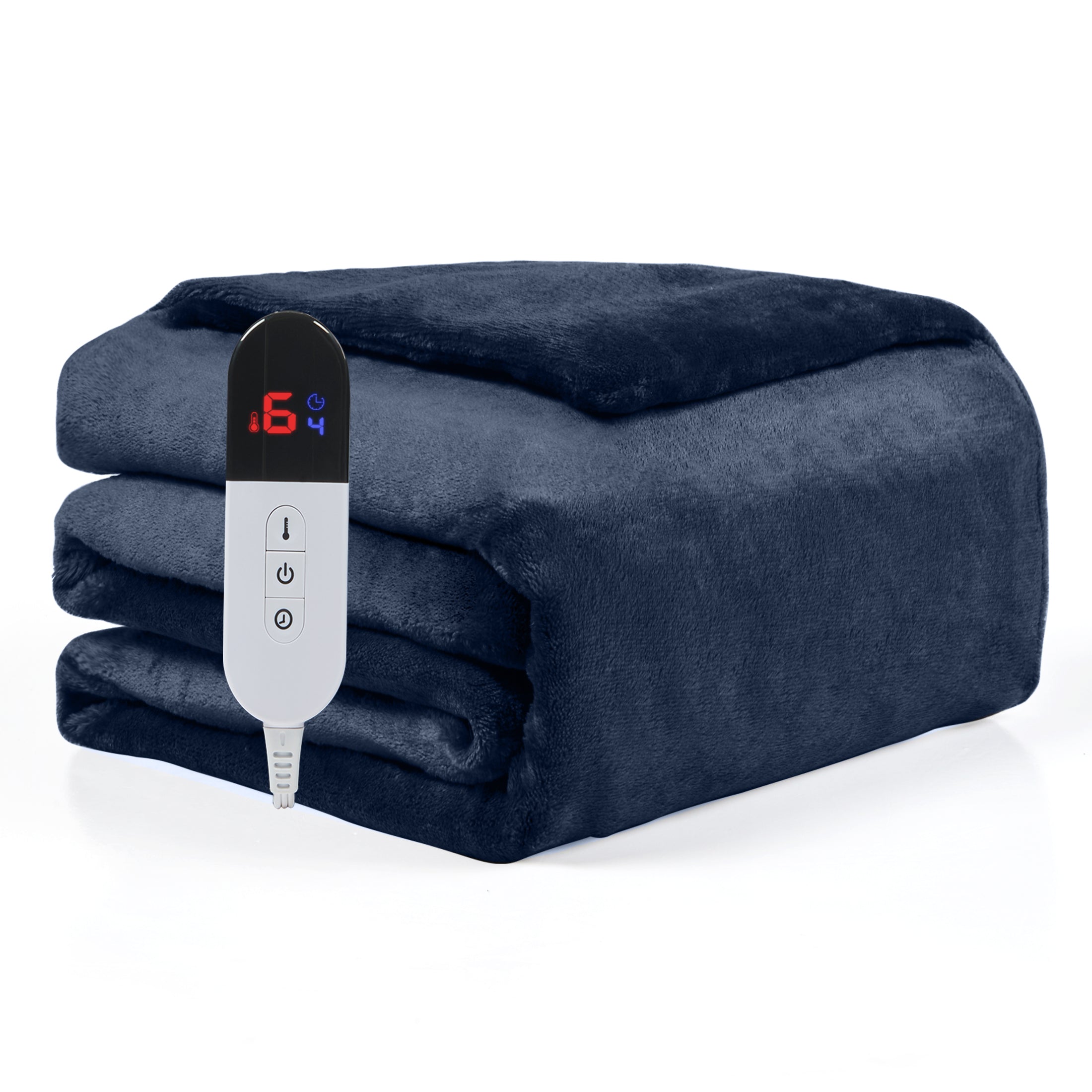 Dhole Electric Heated Blanket Throw - 50"x60" with 6 Heating Levels 4 Hours Auto Off Fast Heating Over-Heated Protection Ultra Soft Warm Flannel ETL Certified
