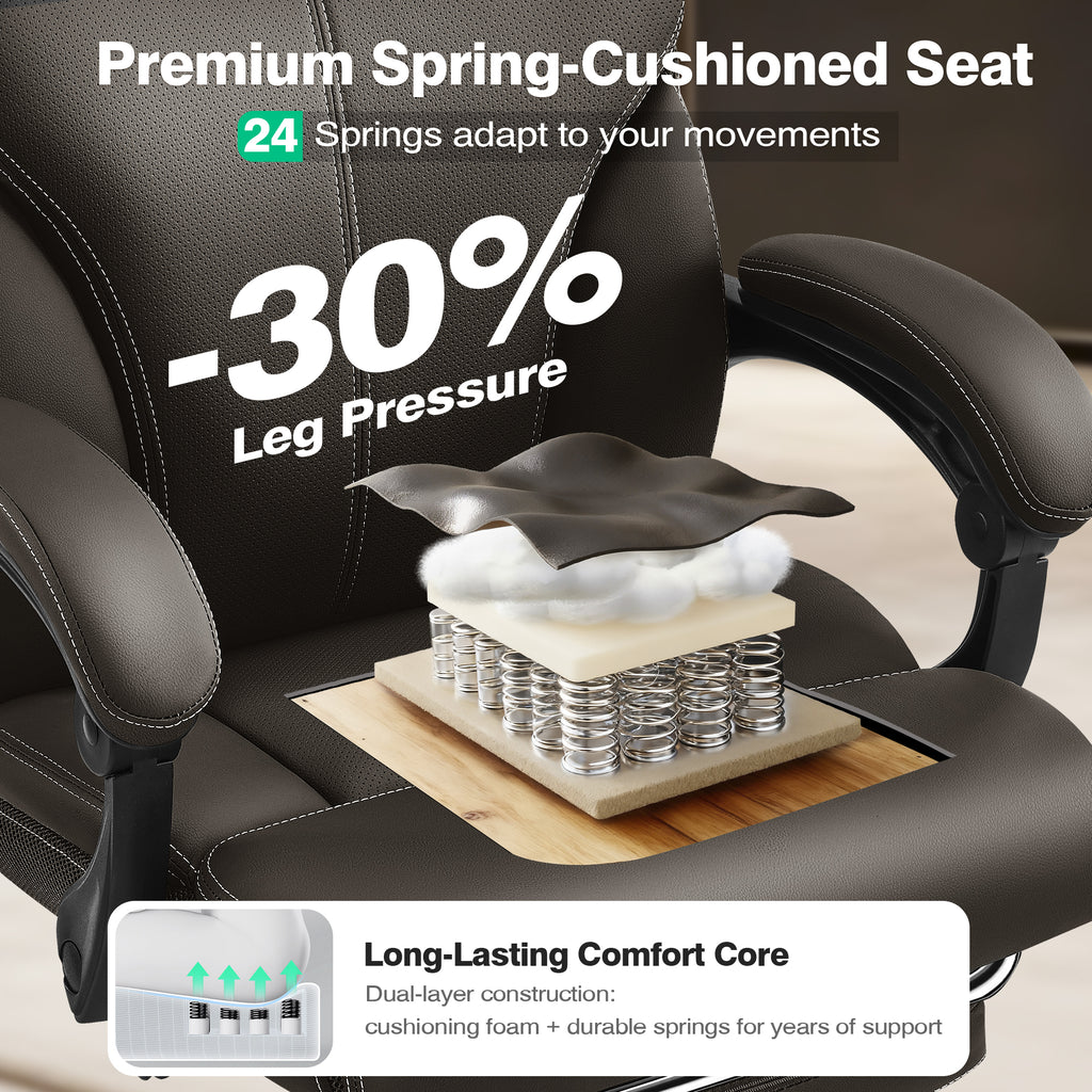 Dhole Executive Ergonomic Office Chair - High Back Mesh Desk Chair with Lumbar Support, 4D Armrests, Tilt Function & Breathable Mesh for Home Office (Black)