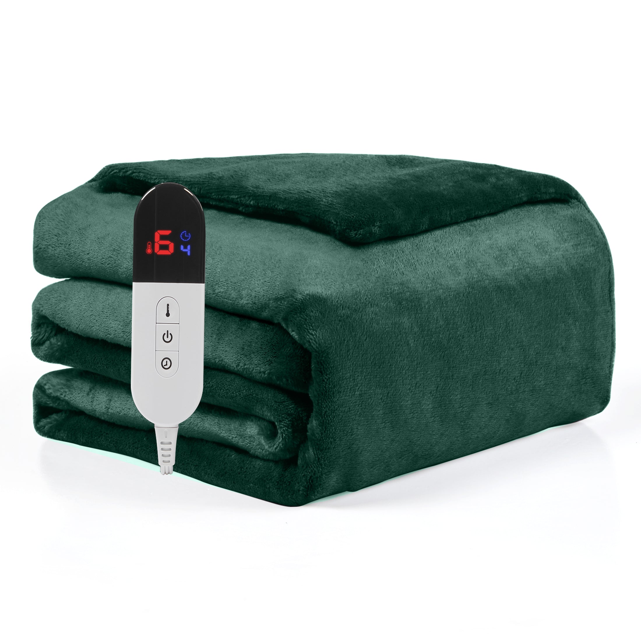 Dhole Electric Heated Blanket Throw - 50"x60" with 6 Heating Levels 4 Hours Auto Off Fast Heating Over-Heated Protection Ultra Soft Warm Flannel ETL Certified