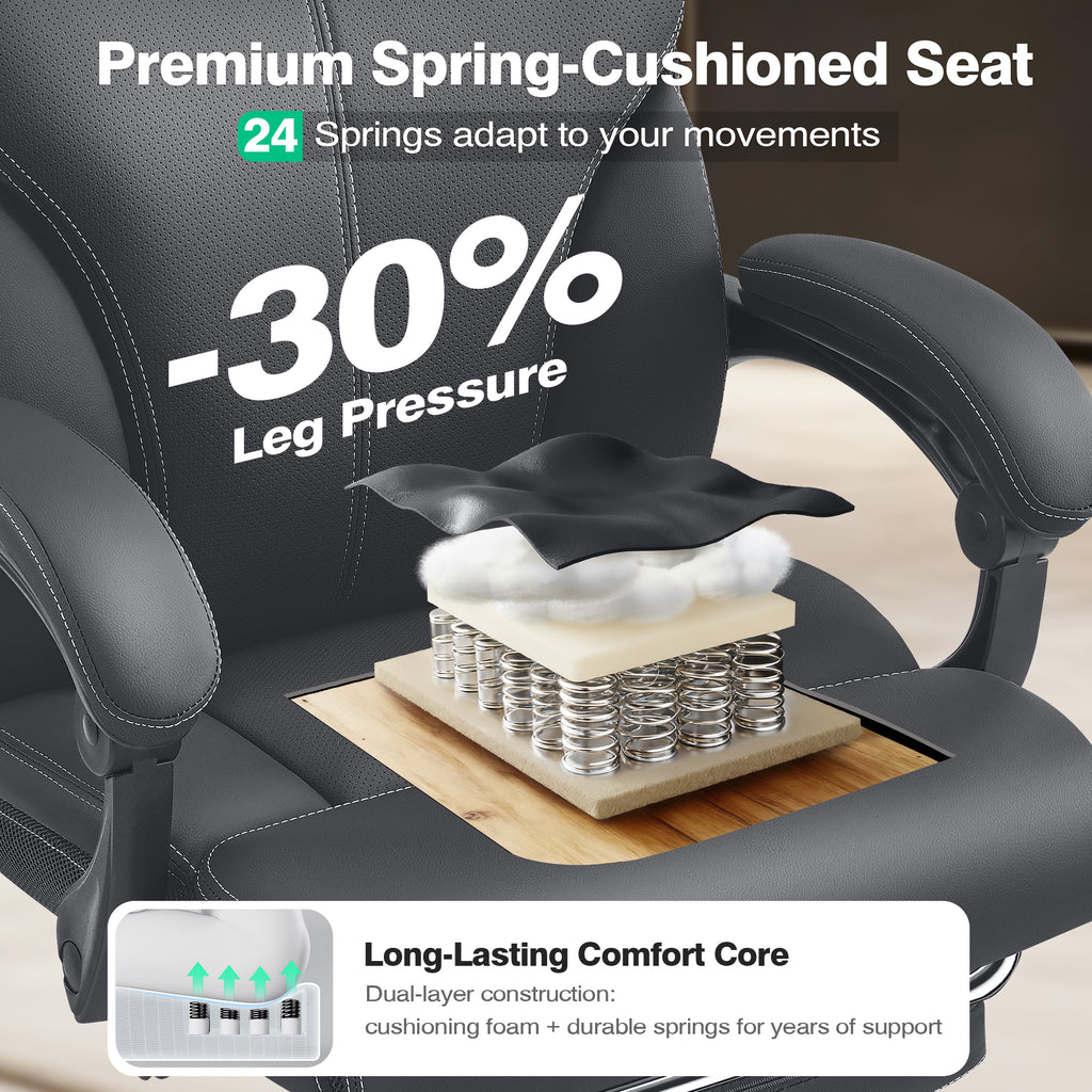 Dhole Executive Ergonomic Office Chair - High Back Mesh Desk Chair with Lumbar Support, 4D Armrests, Tilt Function & Breathable Mesh for Home Office (Black)