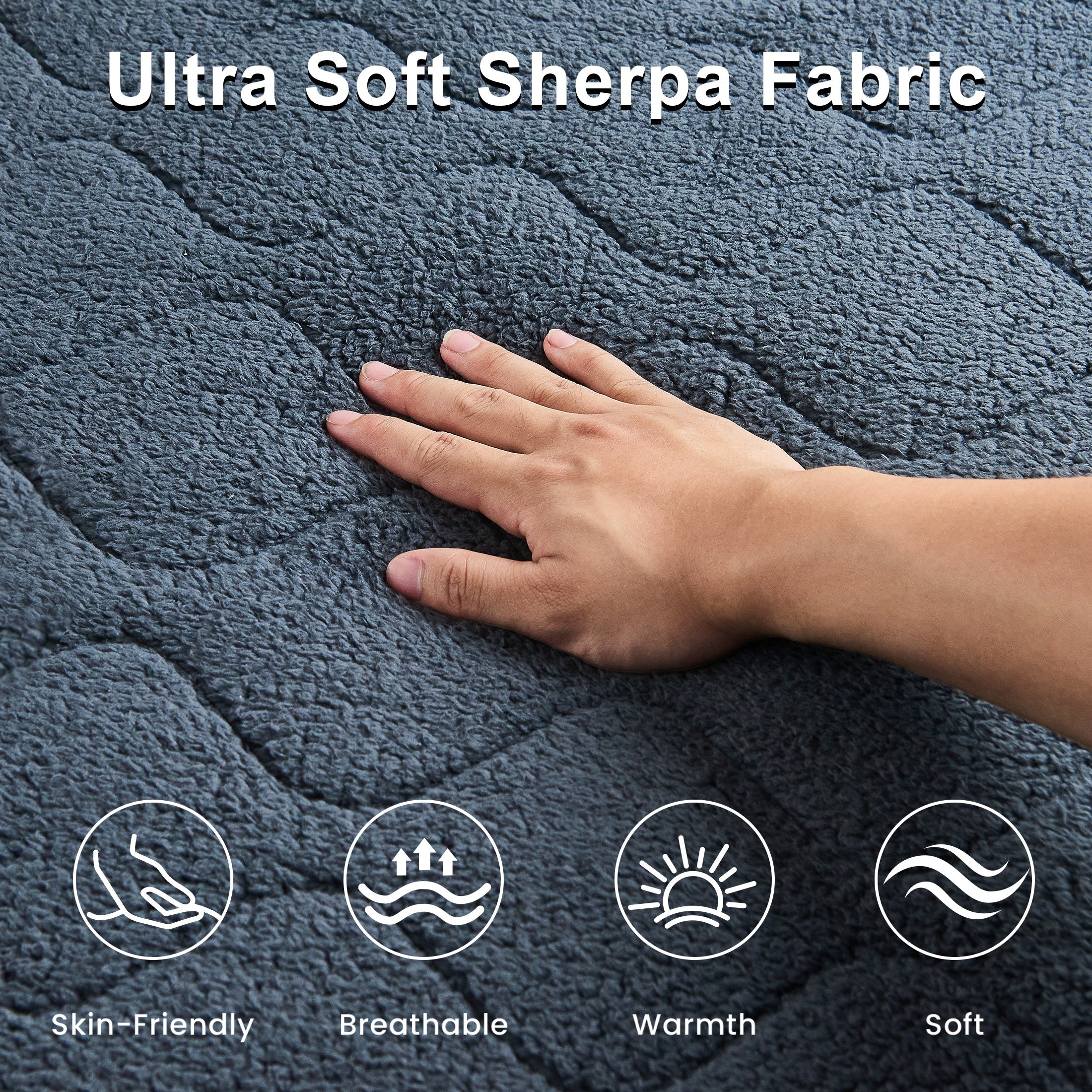 Dhole Cotton Blend Heated Mattress Pad Secure Comfort Technology - Luxury Quilted Electric Mattress Pad with Deep Pocket - 6-Setting Heat Controllers