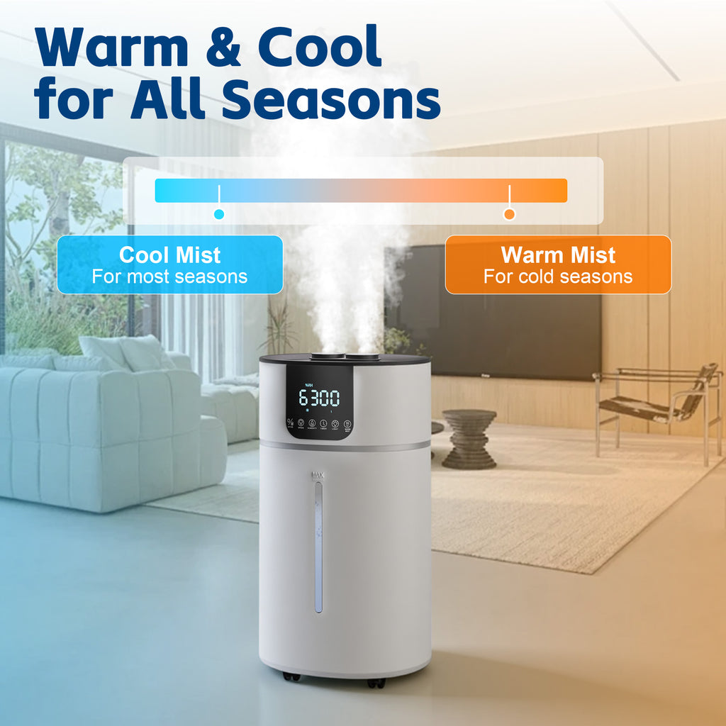 Dhole 16L Large Room Whole House Dual Mist Output Warm Mist Humidifier