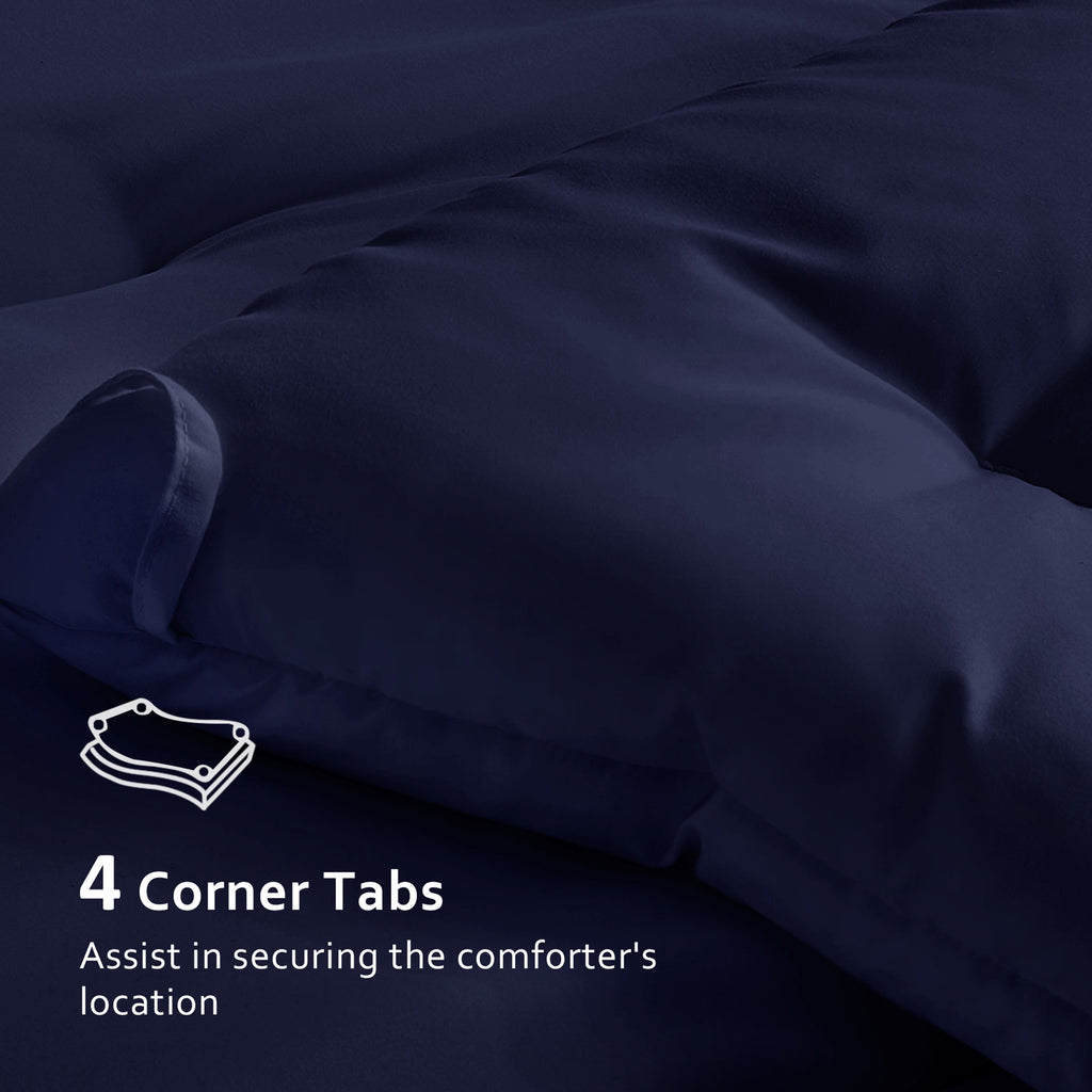 Dhole 7-Piece Bed Sheet Set - Queen Size Comforter, Pillowcases & Sheet Collection for Cozy Bedding Comfort Black