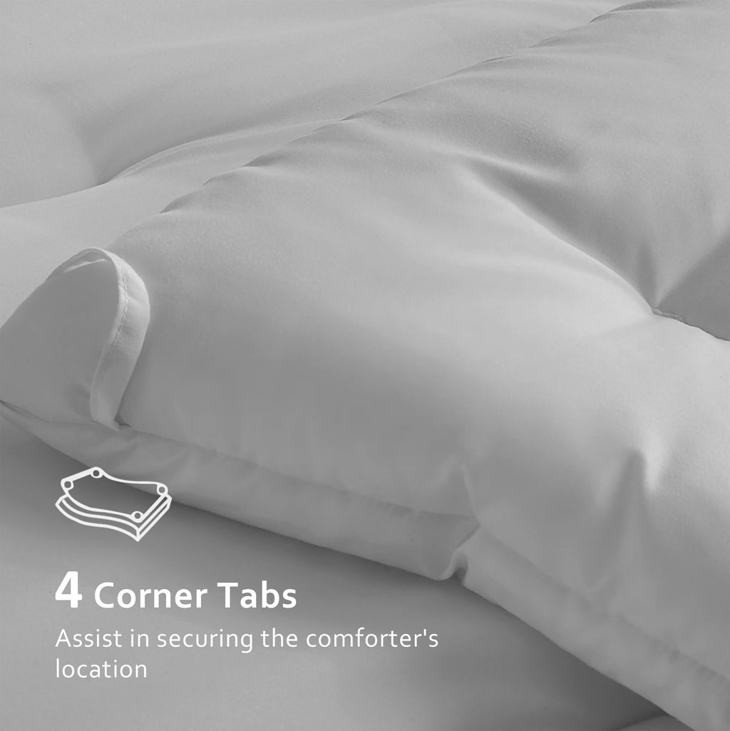 Dhole 7-Piece Bed Sheet Set - Queen Size Comforter, Pillowcases & Sheet Collection for Cozy Bedding Comfort Black