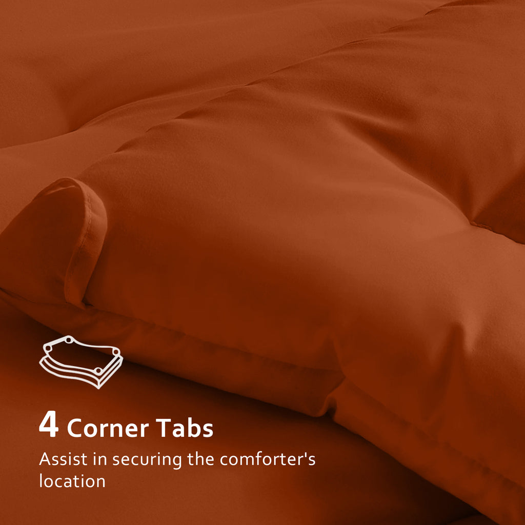 Dhole 7-Piece Bed Sheet Set - Queen Size Comforter, Pillowcases & Sheet Collection for Cozy Bedding Comfort Black