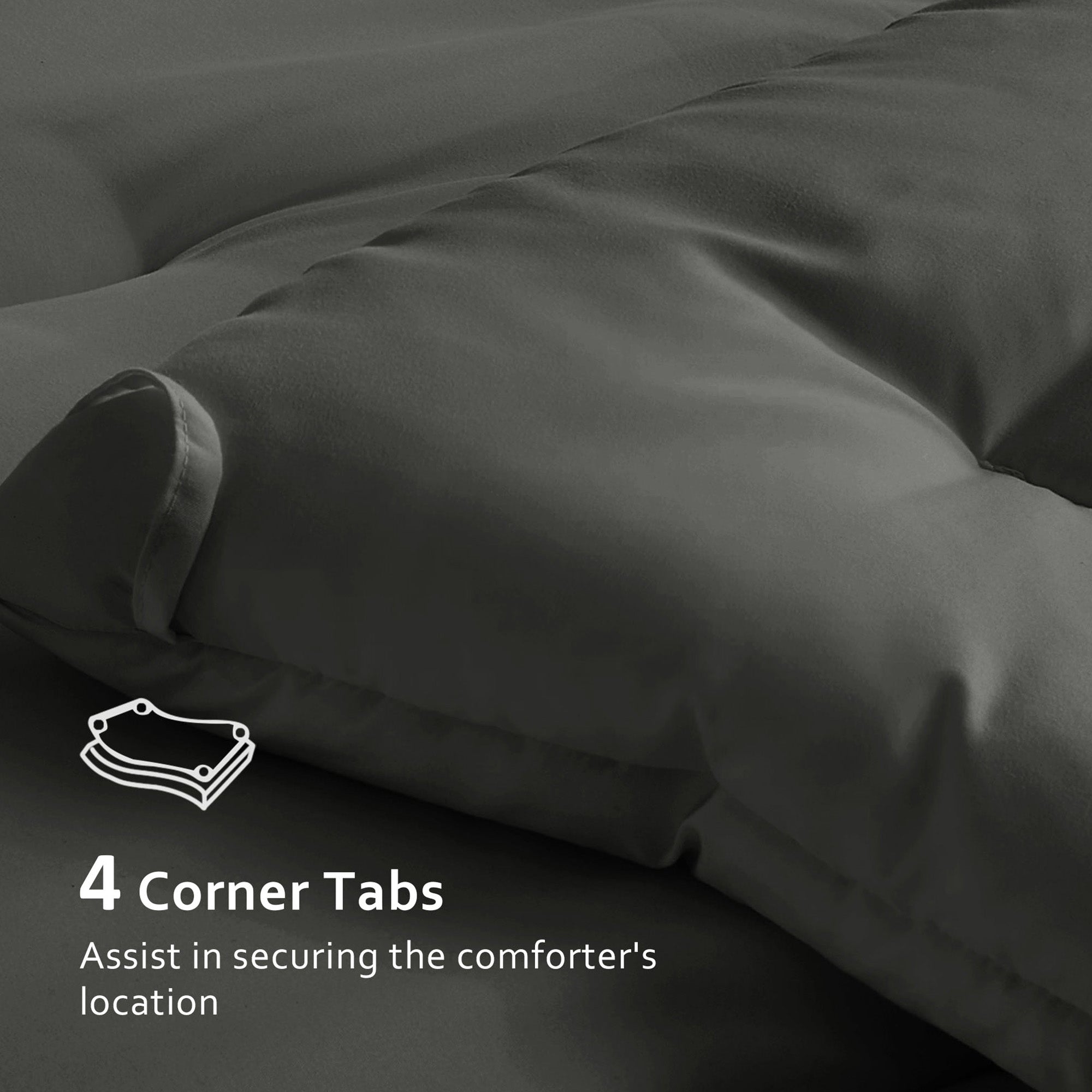 Dhole 7-Piece Bed Sheet Set - Queen Size Comforter, Pillowcases & Sheet Collection for Cozy Bedding Comfort Black