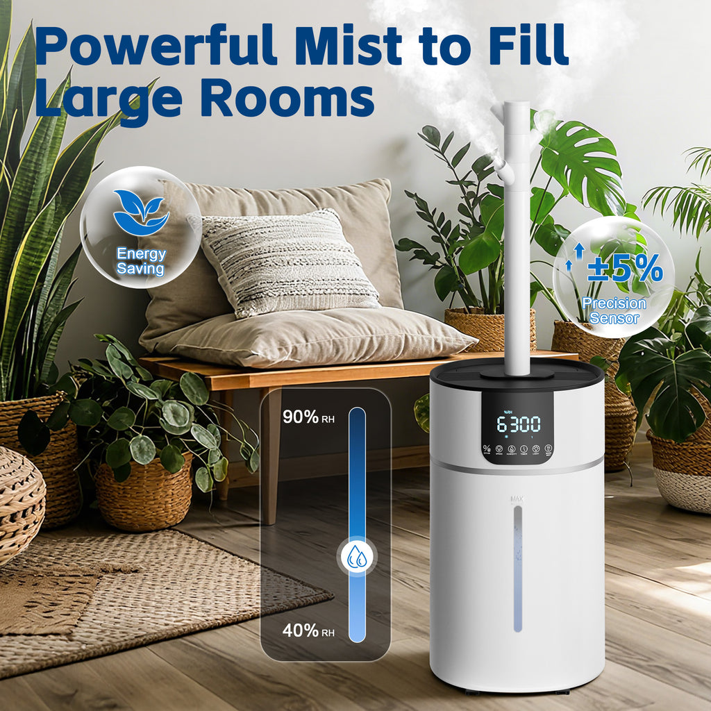 Dhole 16L Large Room Whole House Dual Mist Output Warm Mist Humidifier