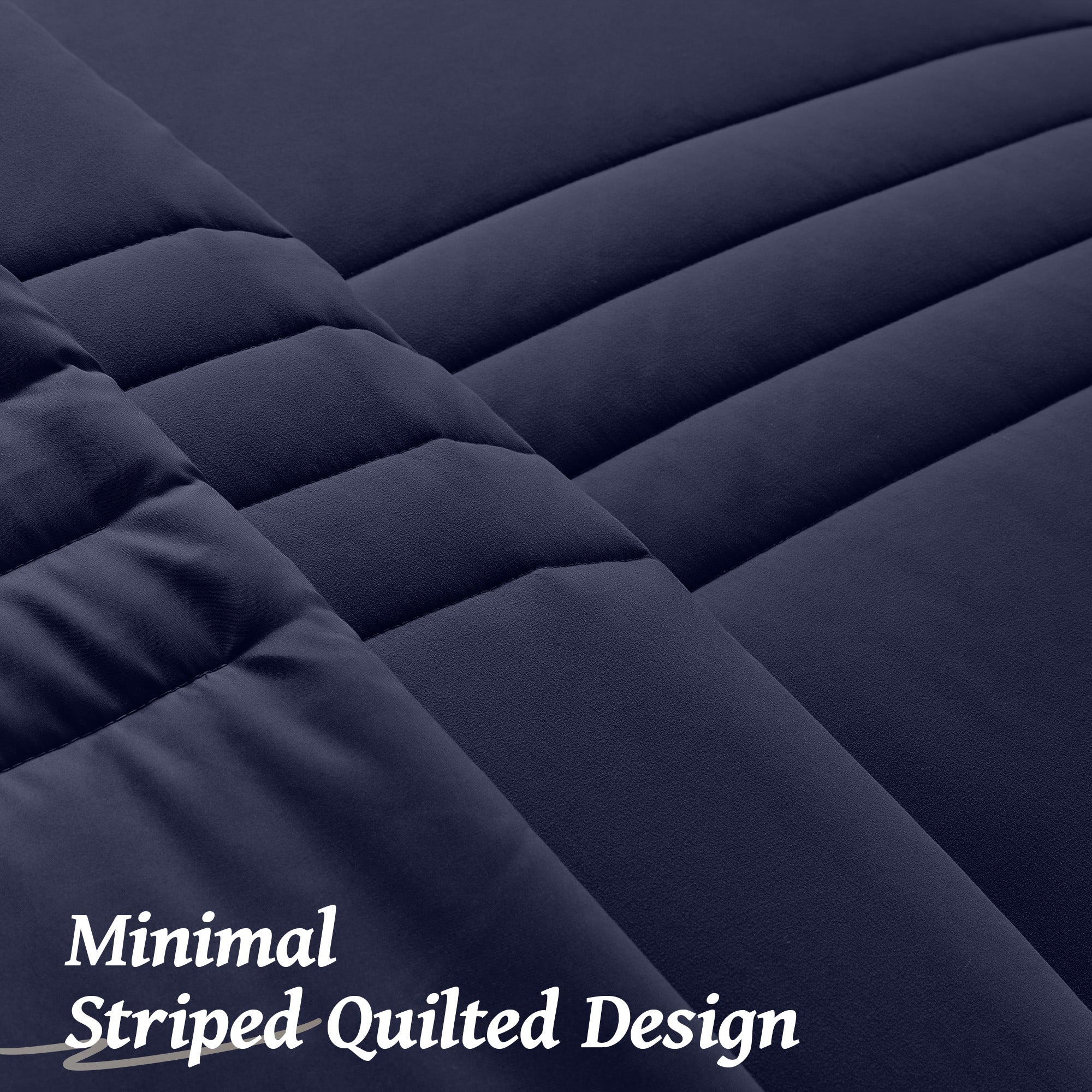 Dhole 7-Piece Bed in Bag - Striped Comforter Sets, Pillowcases & Sheet Collection for Cozy Bedding Sets