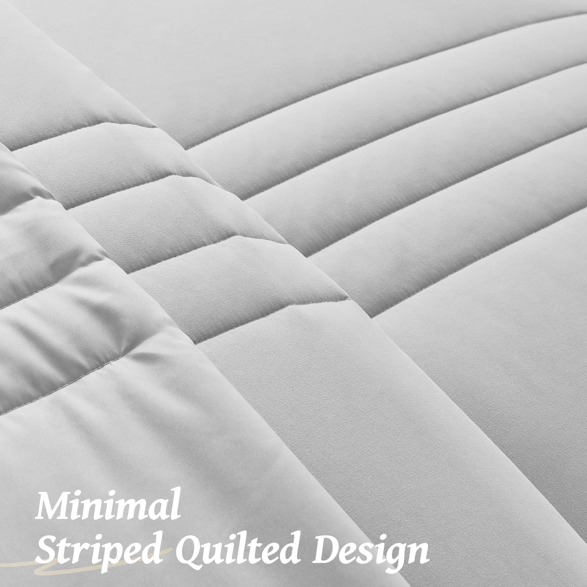 Dhole 7-Piece Bed in Bag - Striped Comforter Sets, Pillowcases & Sheet Collection for Cozy Bedding Sets