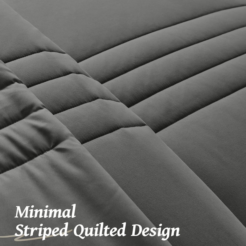 Dhole 7-Piece Bed in Bag - Striped Comforter Sets, Pillowcases & Sheet Collection for Cozy Bedding Sets