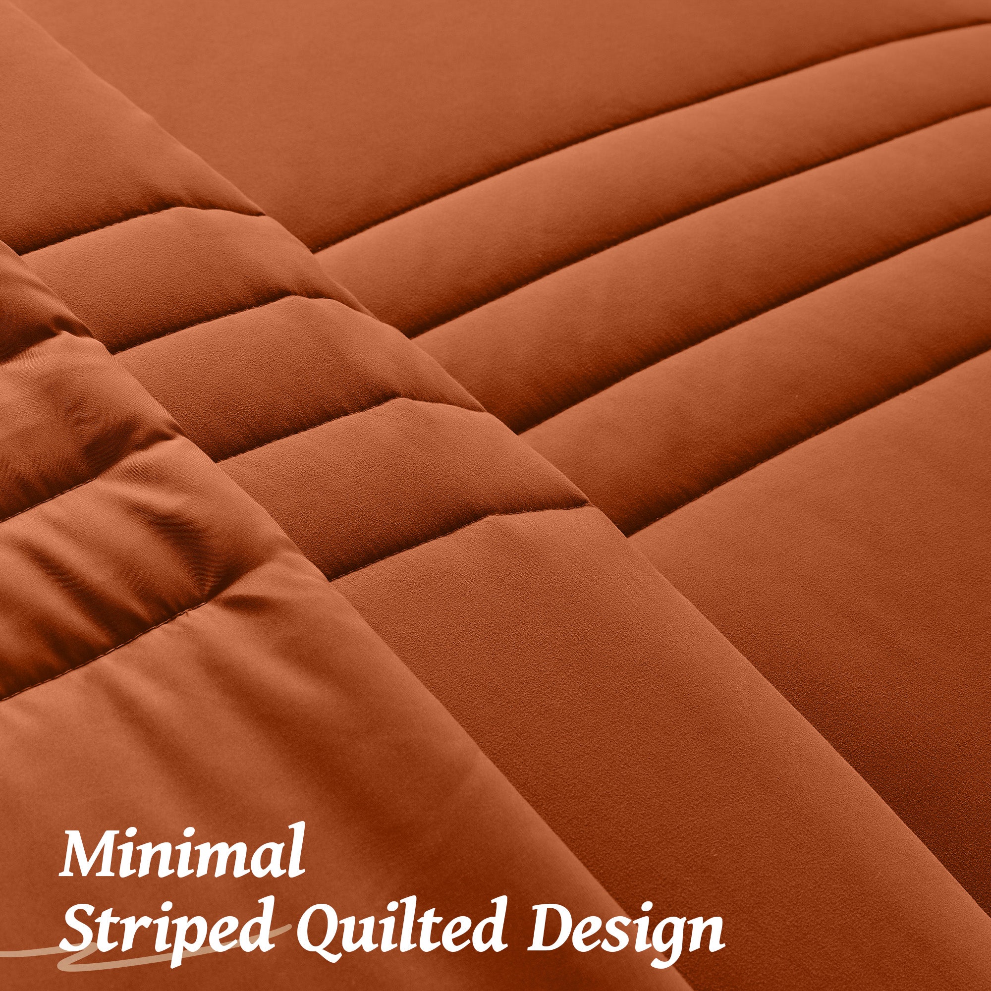 Dhole 7-Piece Bed in Bag - Striped Comforter Sets, Pillowcases & Sheet Collection for Cozy Bedding Sets