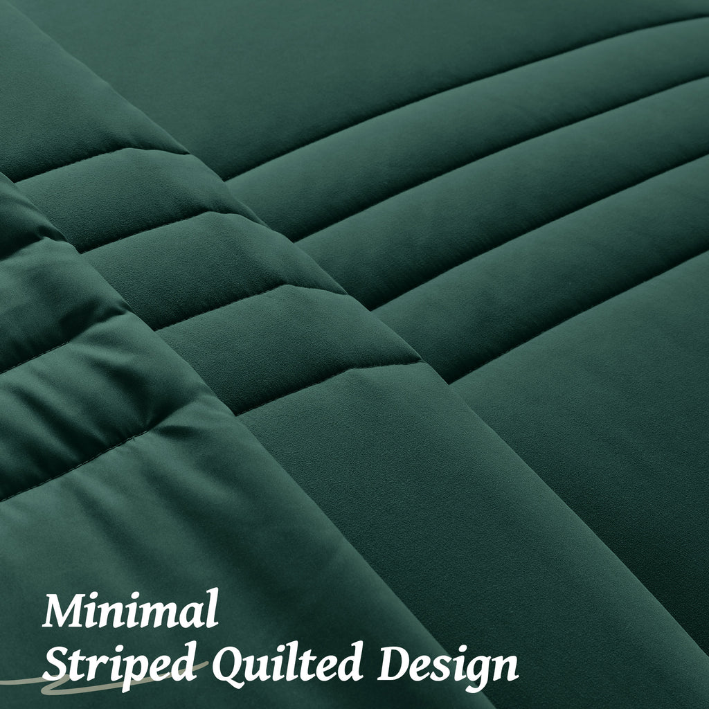 Dhole 7-Piece Bed in Bag - Striped Comforter Sets, Pillowcases & Sheet Collection for Cozy Bedding Sets