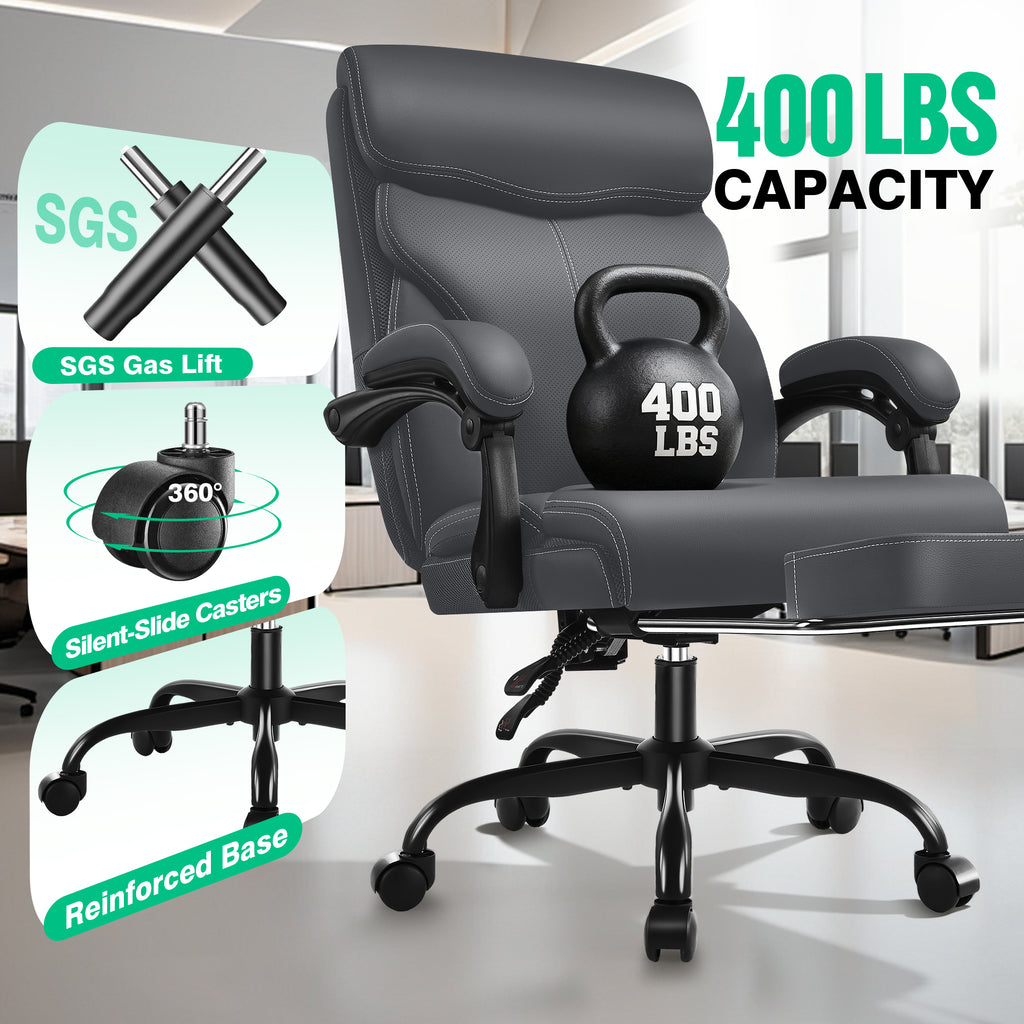 Dhole Executive Ergonomic Office Chair - High Back Mesh Desk Chair with Lumbar Support, 4D Armrests, Tilt Function & Breathable Mesh for Home Office (Black)