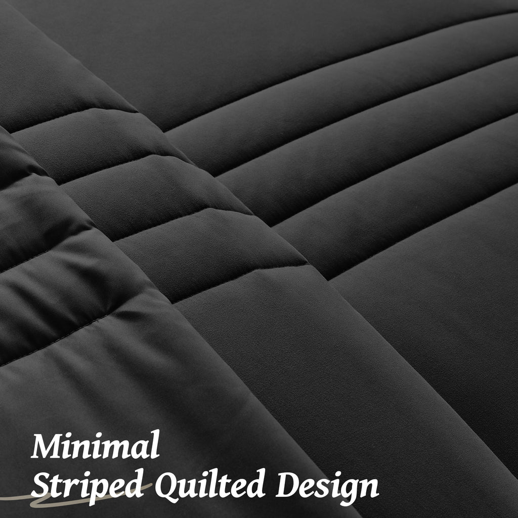 Dhole 7-Piece Bed in Bag - Striped Comforter Sets, Pillowcases & Sheet Collection for Cozy Bedding Sets