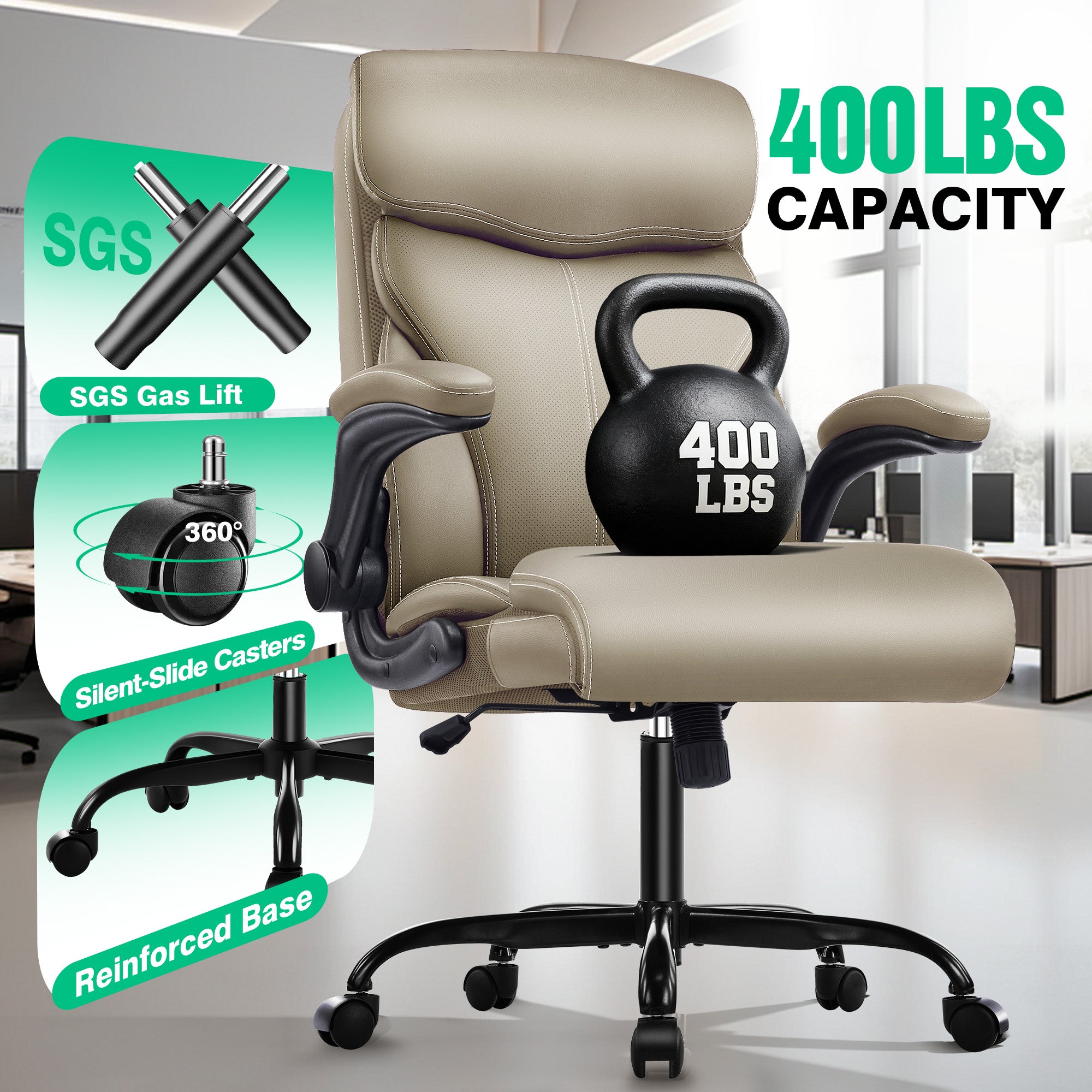 Dhole Executive Ergonomic Office Chair - High Back Mesh Desk Chair with Lumbar Support, 4D Armrests, Tilt Function & Breathable Mesh for Home Office (Black)