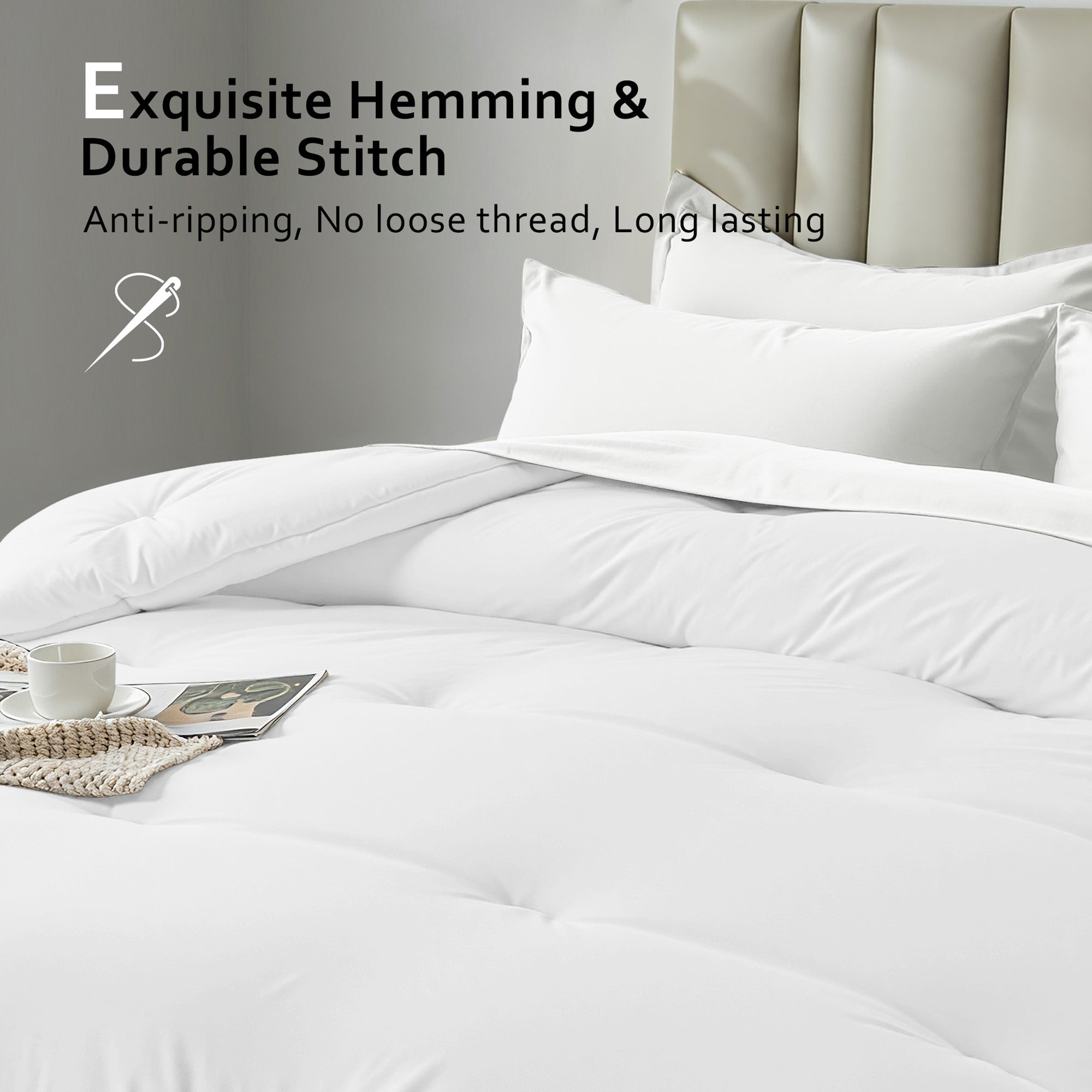 Dhole 7-Piece Bed Sheet Set - Queen Size Comforter, Pillowcases & Sheet Collection for Cozy Bedding Comfort Black