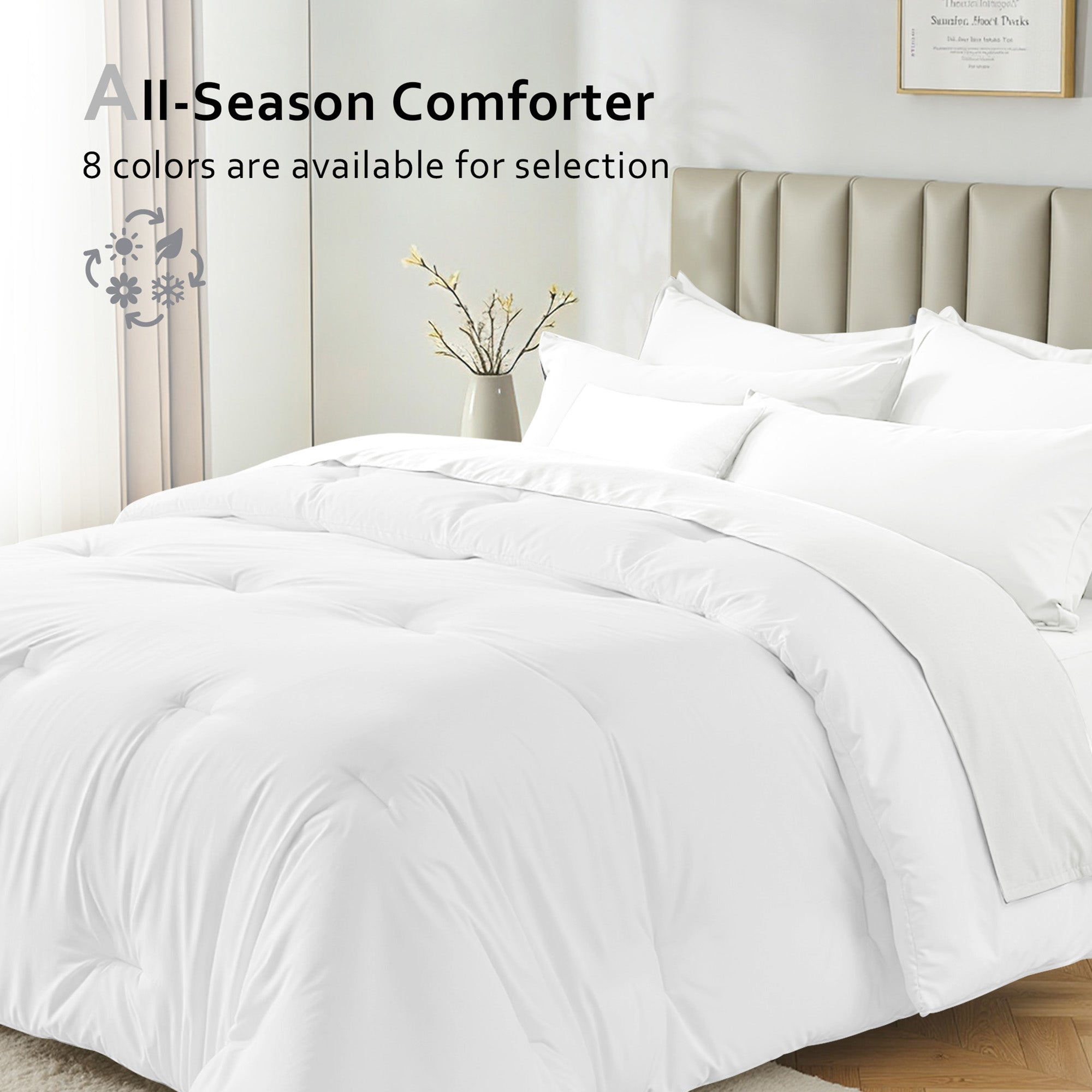 Dhole 7-Piece Bed Sheet Set - Queen Size Comforter, Pillowcases & Sheet Collection for Cozy Bedding Comfort Black