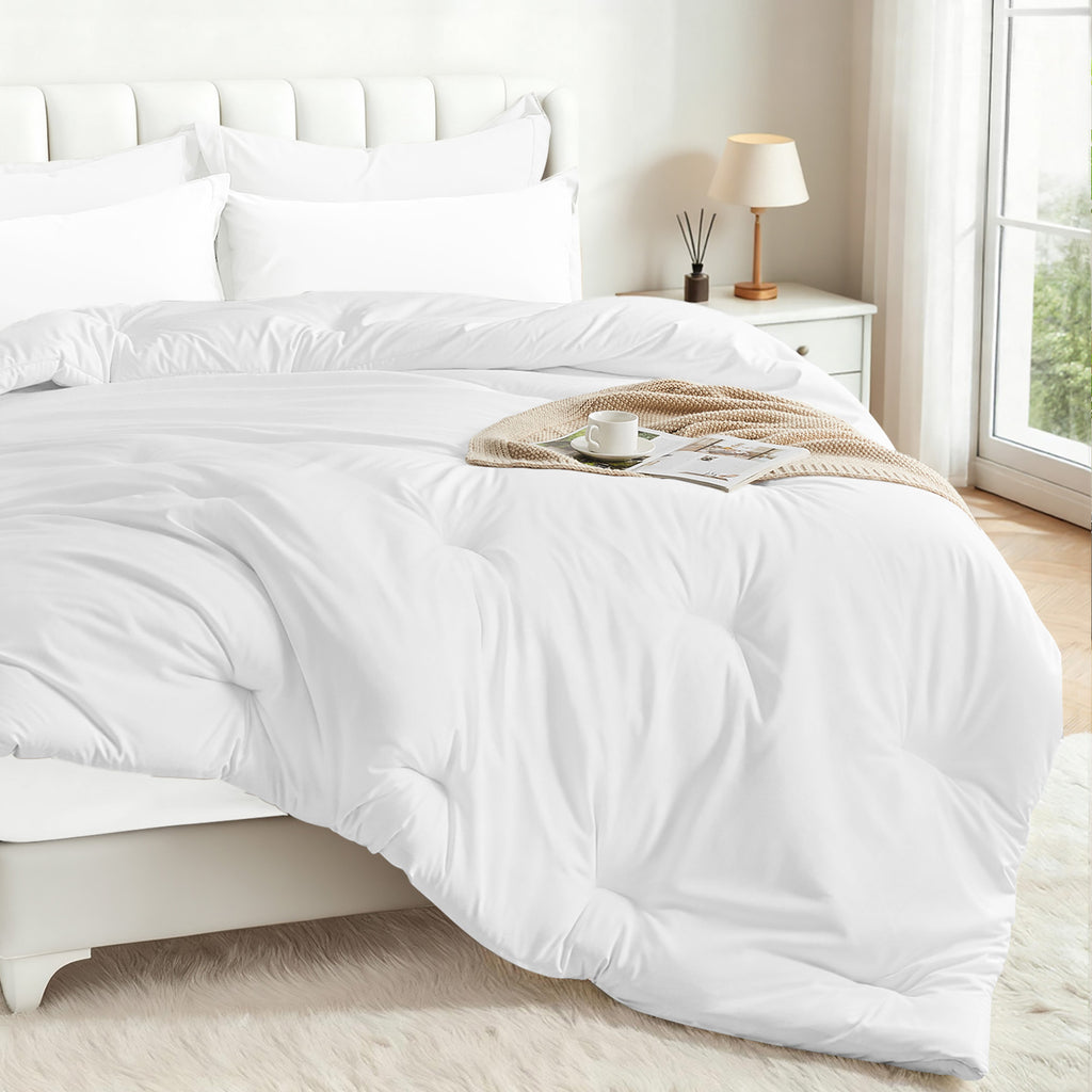 Dhole 7-Piece Bed Sheet Set - Queen Size Comforter, Pillowcases & Sheet Collection for Cozy Bedding Comfort Black